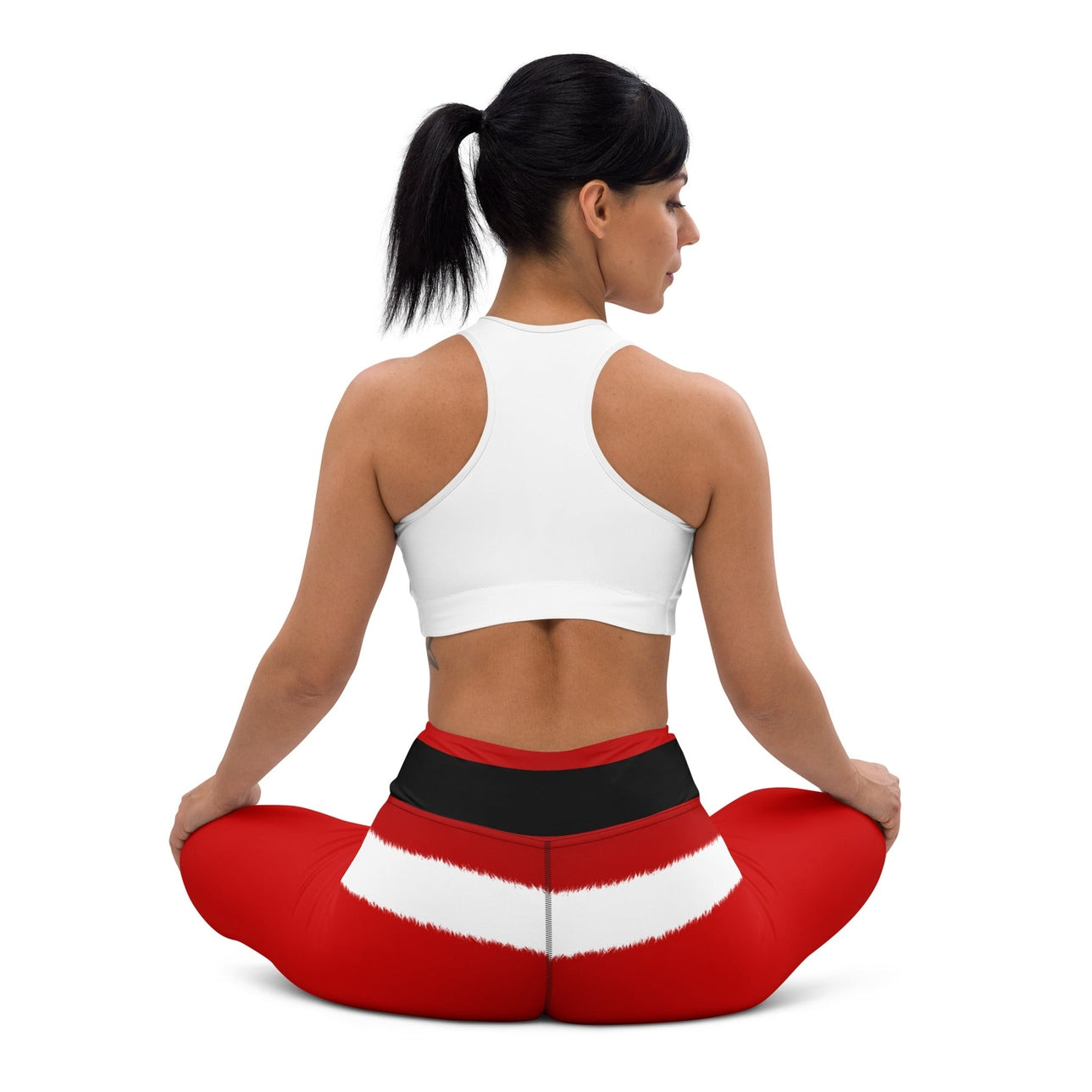 Santa's Simple Outfit Red Yoga Leggings