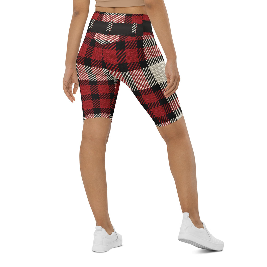 Santa's Tartan Biker Shorts