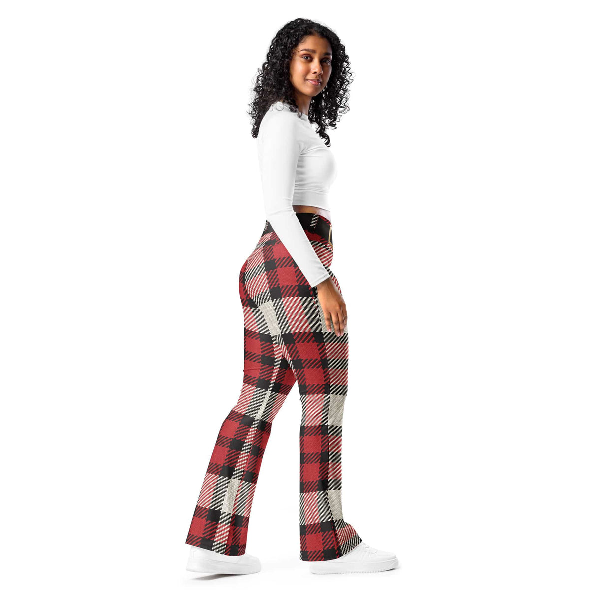 Santa's Tartan Flare Leggings