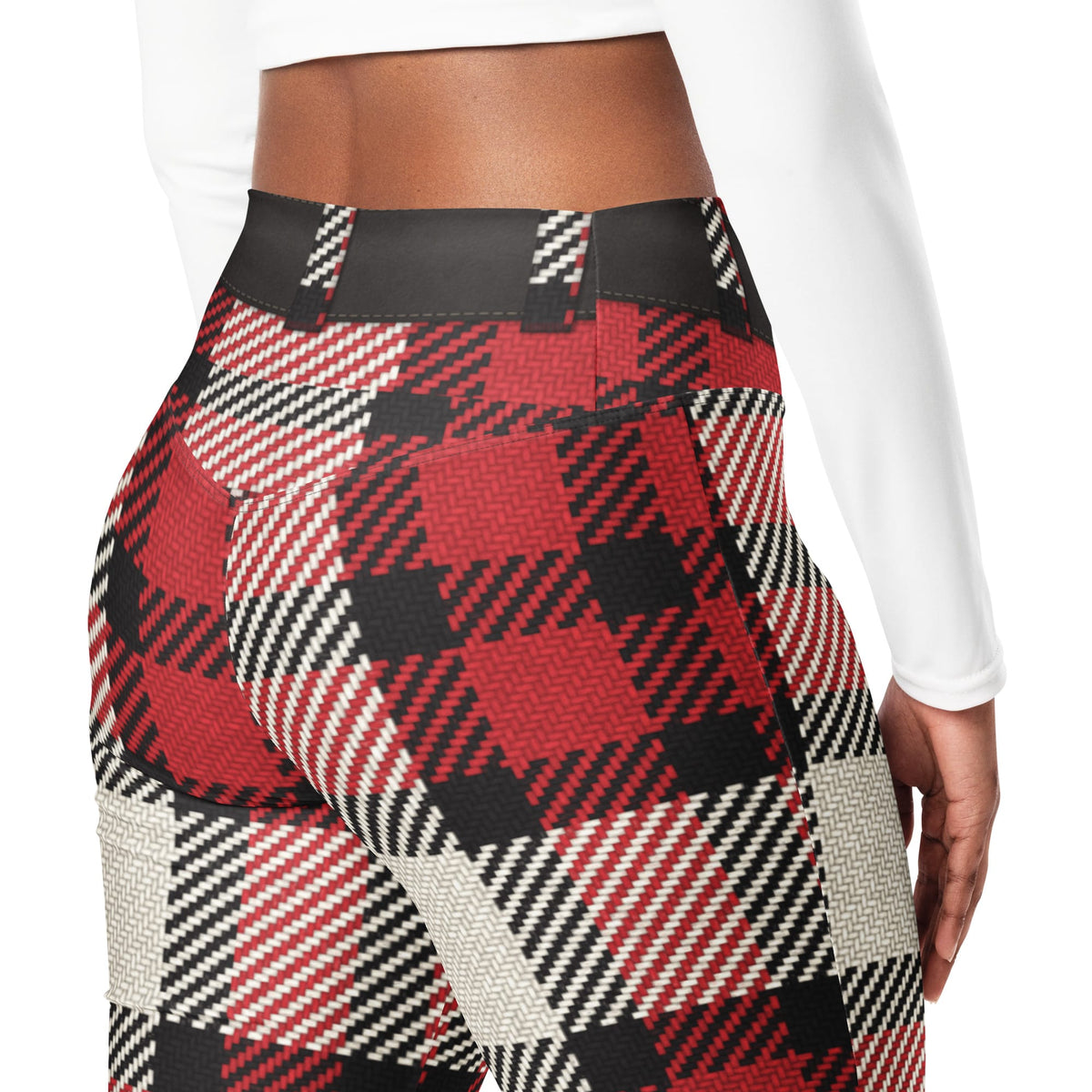 Santa's Tartan Flare Leggings