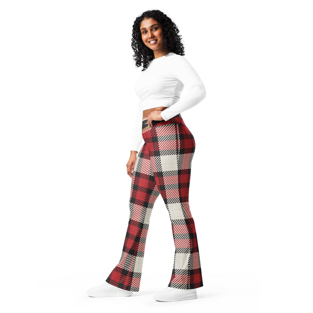 Santa's Tartan Flare Leggings