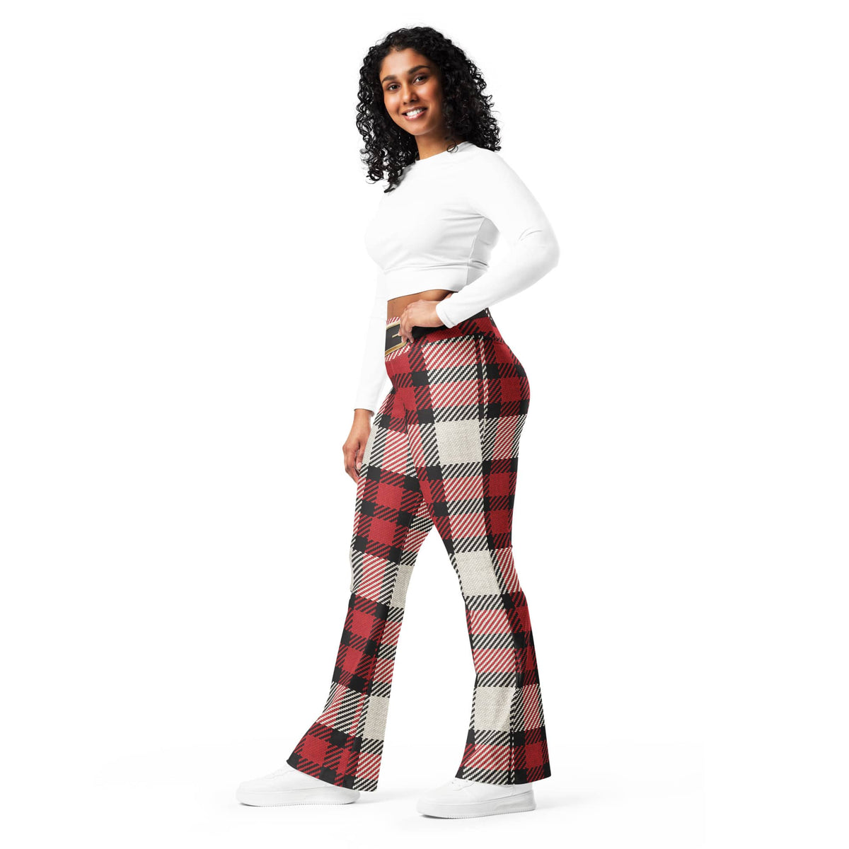 Santa's Tartan Flare Leggings