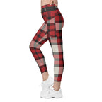 Santa's Tartan Leggings With Pockets