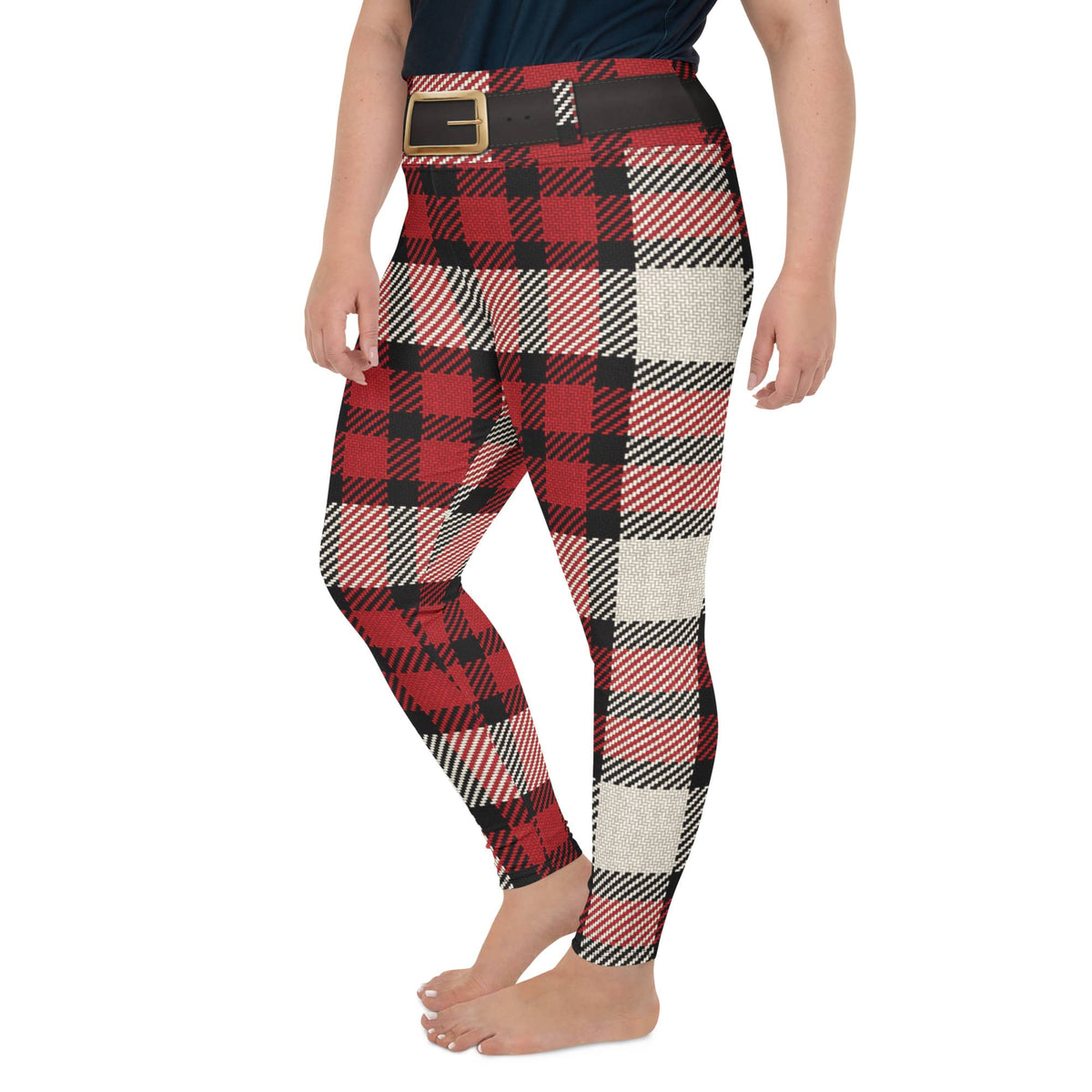 Santa's Tartan Plus Size Leggings