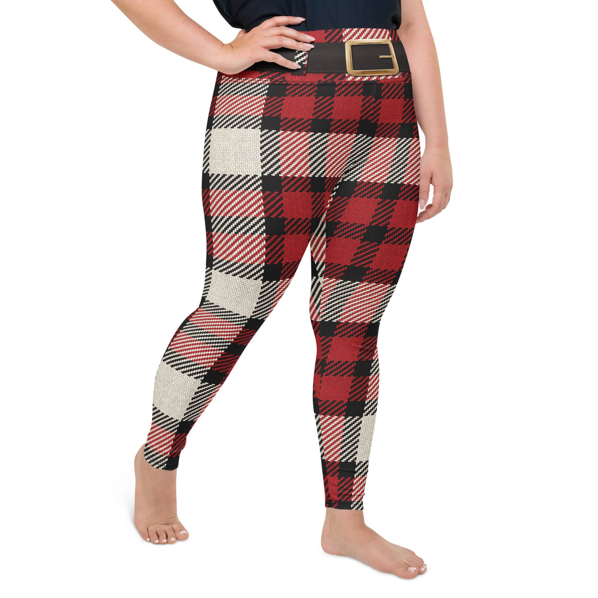 Santa's Tartan Plus Size Leggings
