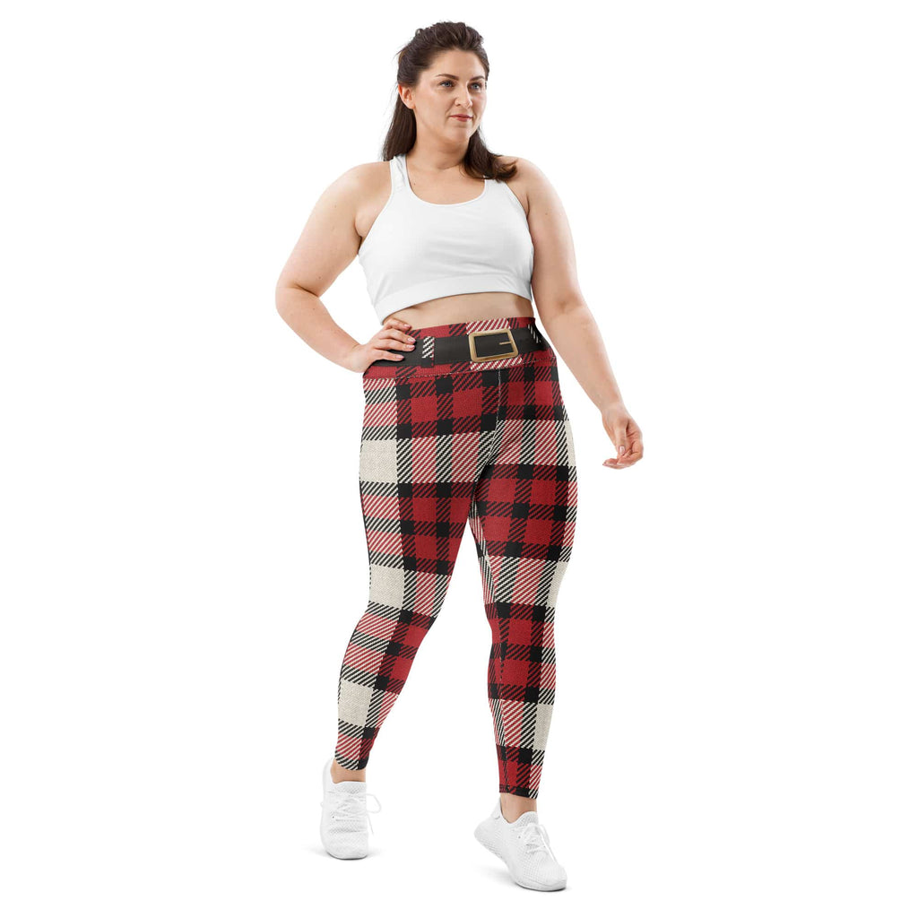 Santa's Tartan Plus Size Leggings