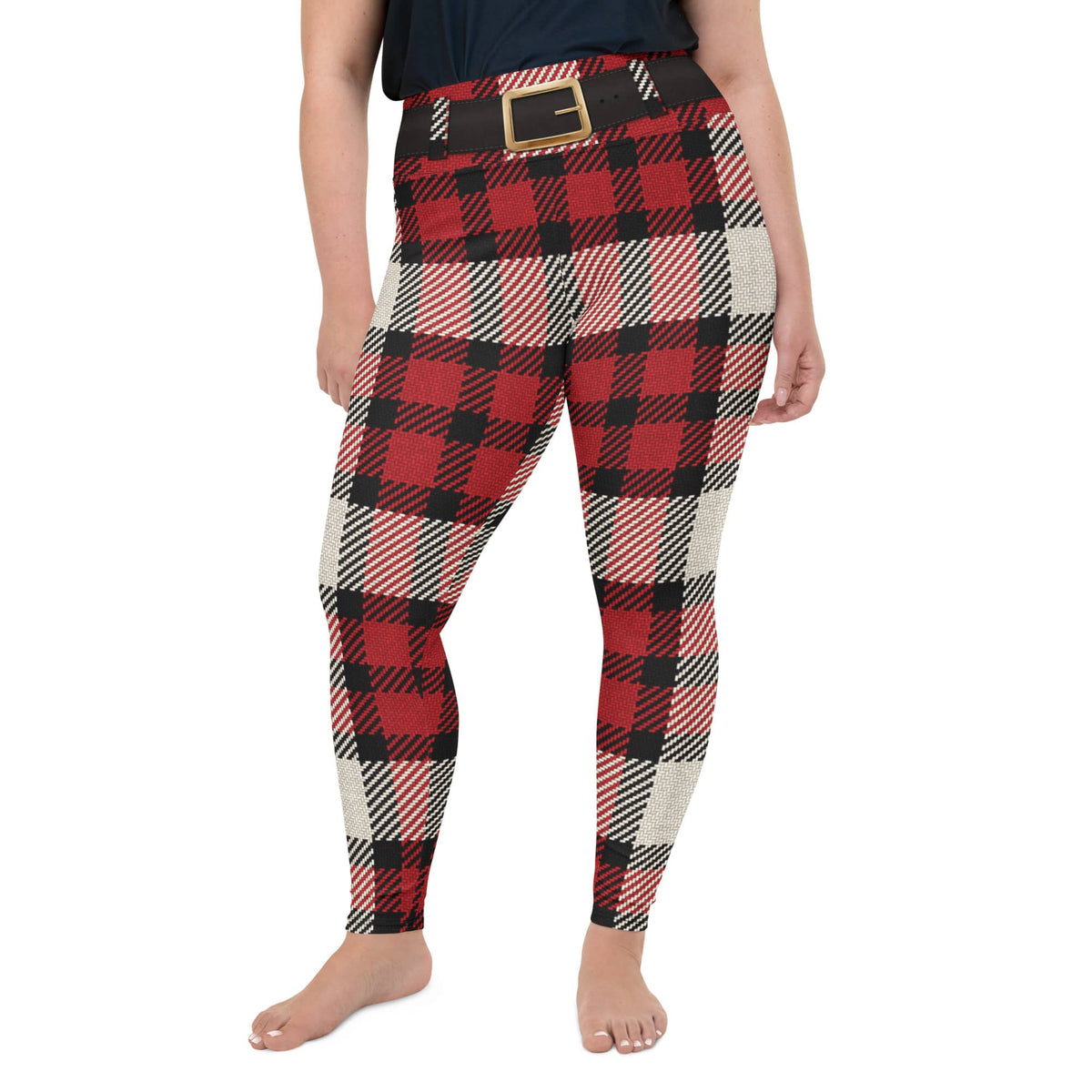 Santa's Tartan Plus Size Leggings