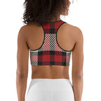 Santa's Tartan Sports Bra