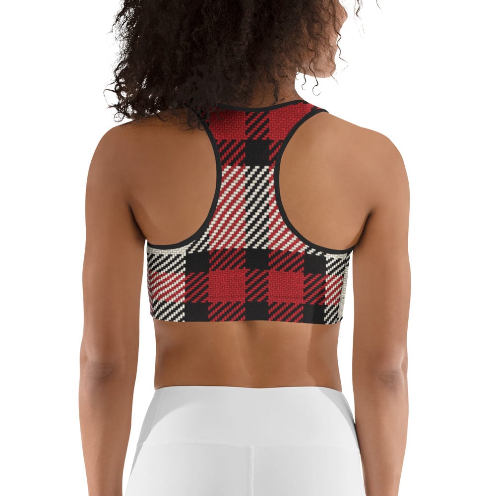 Santa's Tartan Sports Bra