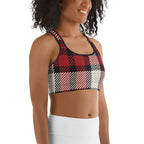 Santa's Tartan Sports Bra