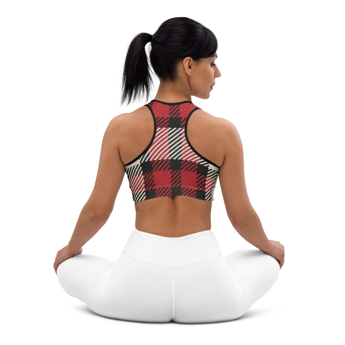 Santa's Tartan Sports Bra