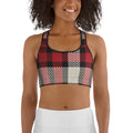 Santa's Tartan Sports Bra