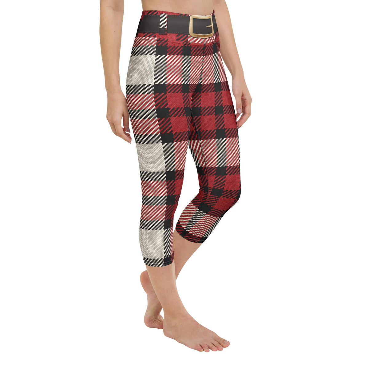 Santa's Tartan Yoga Capris