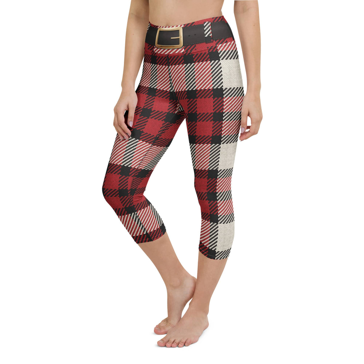 Santa's Tartan Yoga Capris