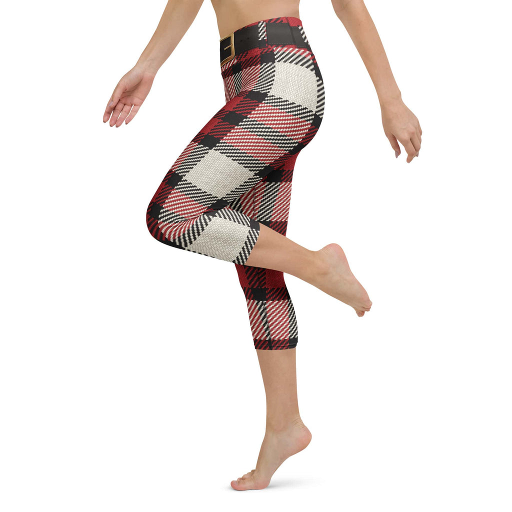 Santa's Tartan Yoga Capris