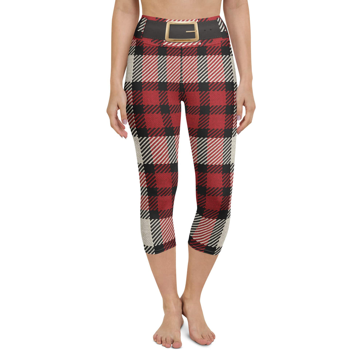 Santa's Tartan Yoga Capris