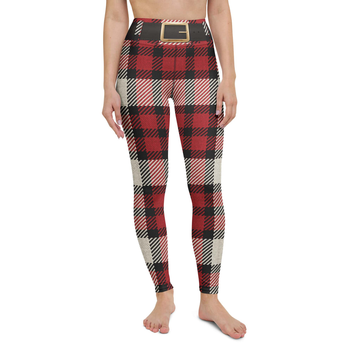 Santa's Tartan Yoga Leggings