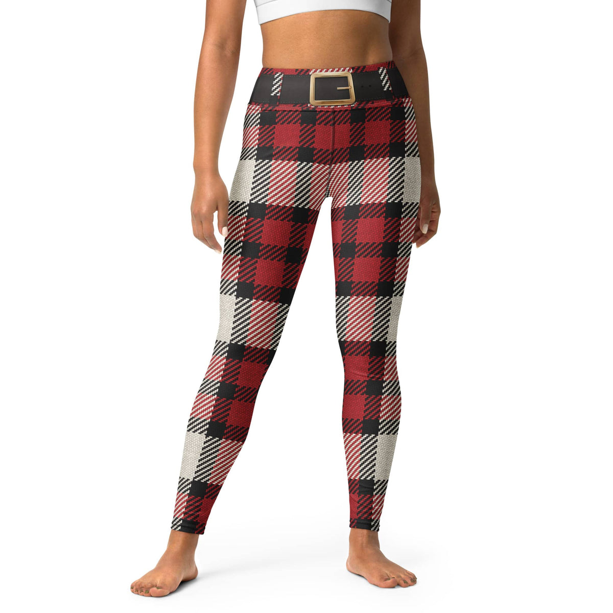 Santa's Tartan Yoga Leggings