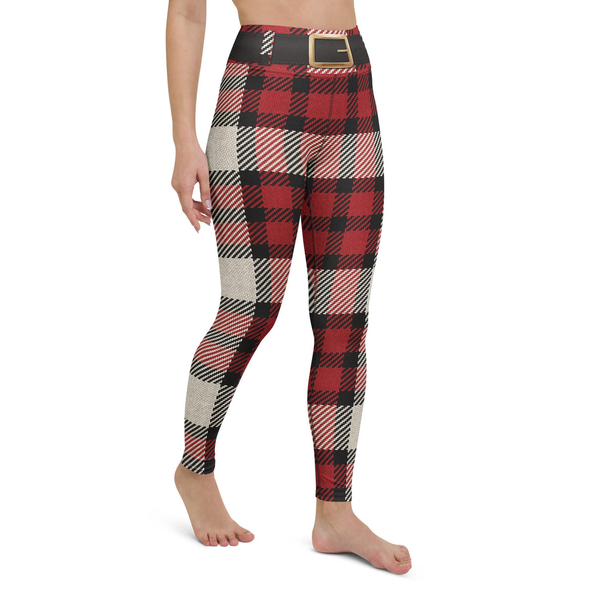 Santa's Tartan Yoga Leggings
