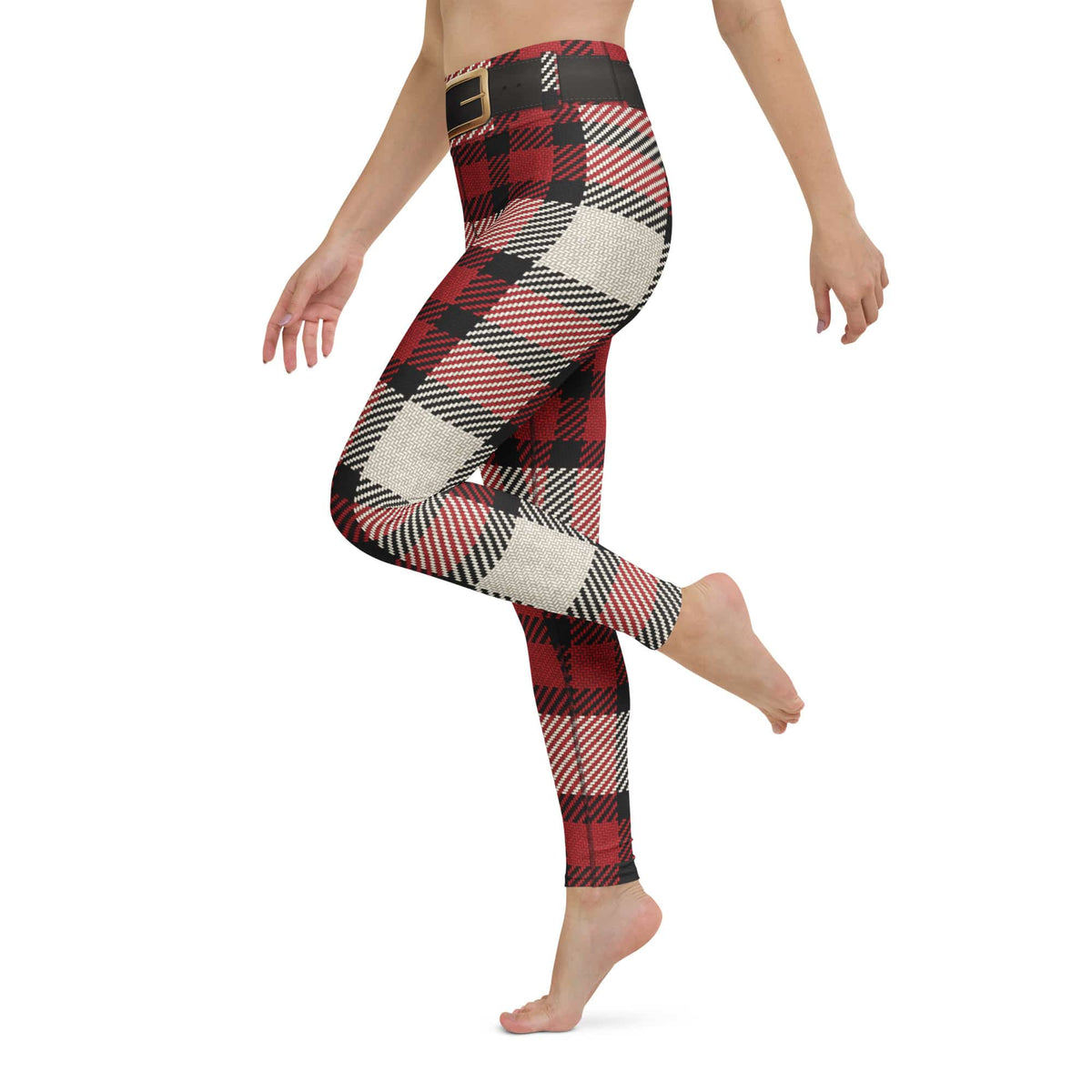 Santa's Tartan Yoga Leggings
