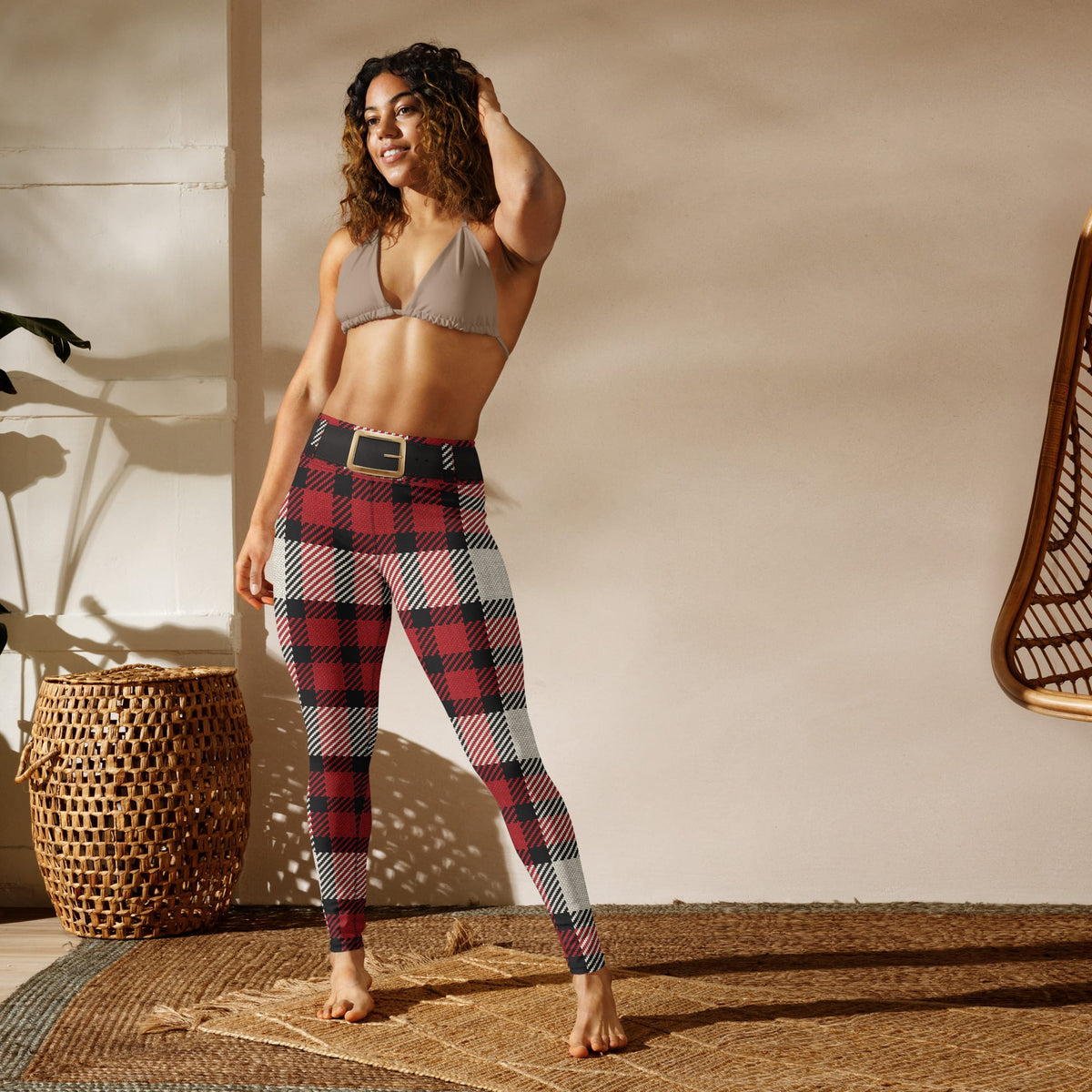 Santa's Tartan Yoga Leggings