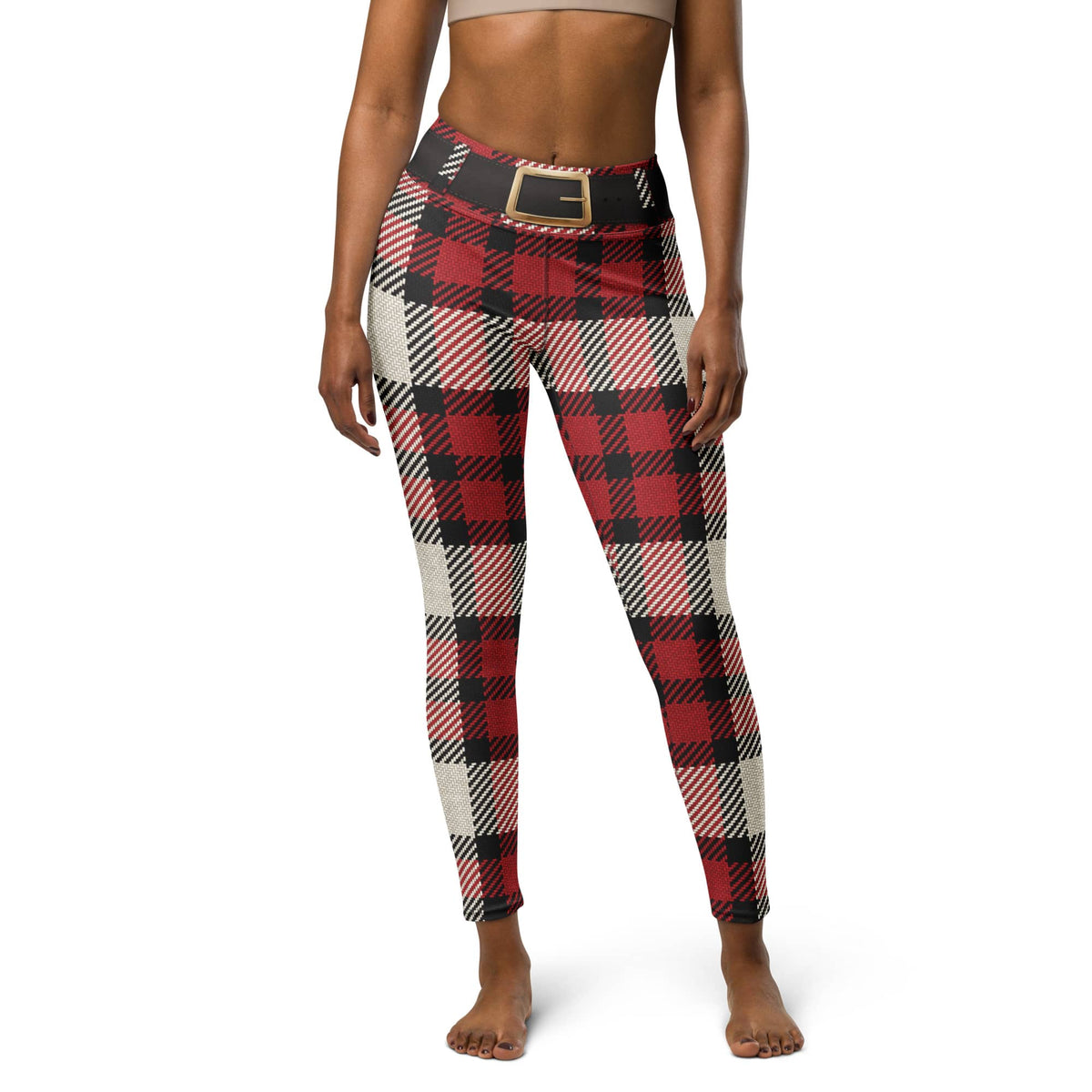 Santa's Tartan Yoga Leggings