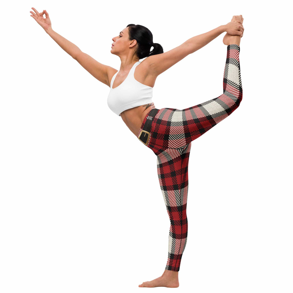 Santa's Tartan Yoga Leggings
