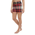 Santa's Tartan Yoga Shorts