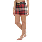 Santa's Tartan Yoga Shorts