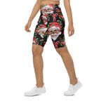 Santa Skull Christmas Biker Shorts