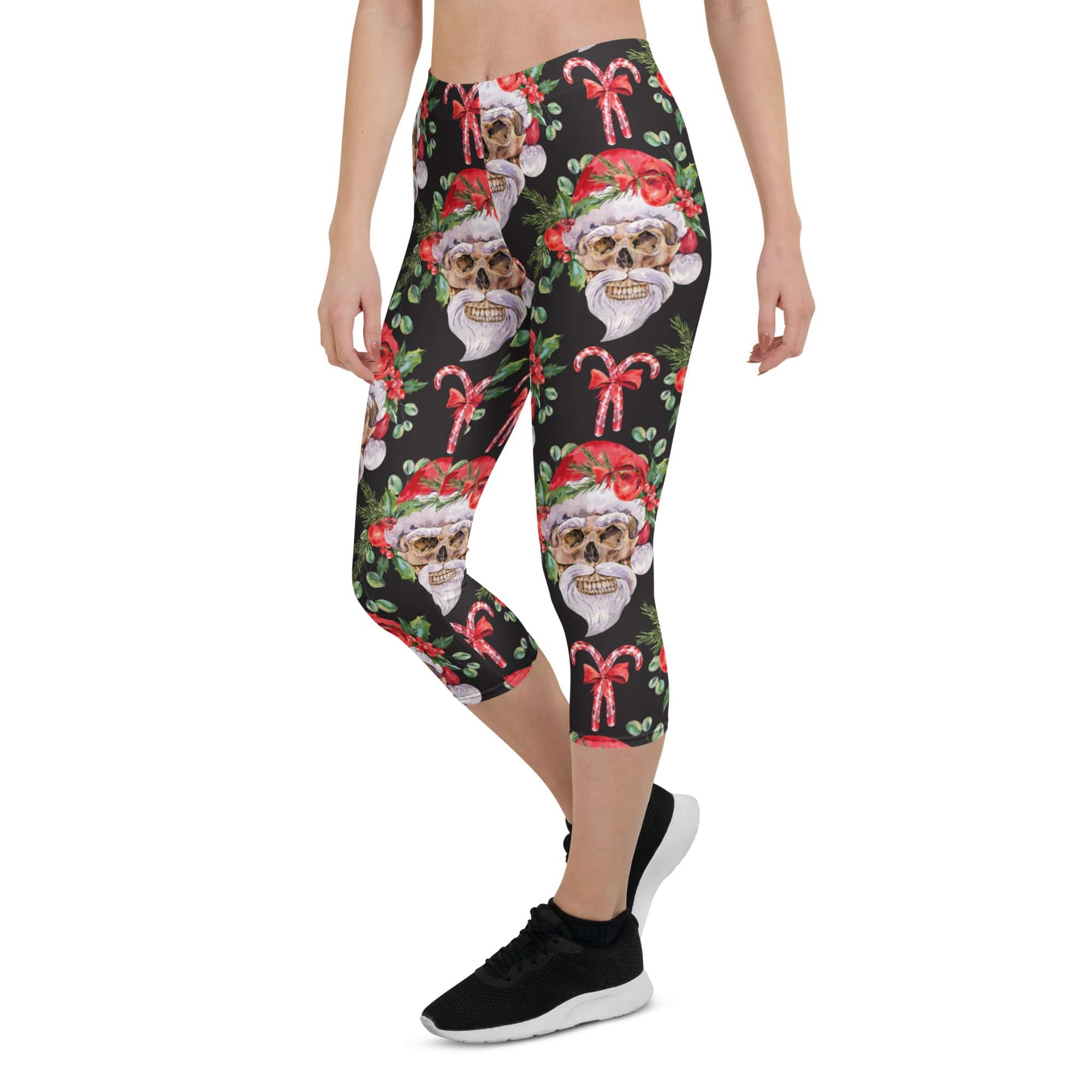 Santa Skull Christmas Capris