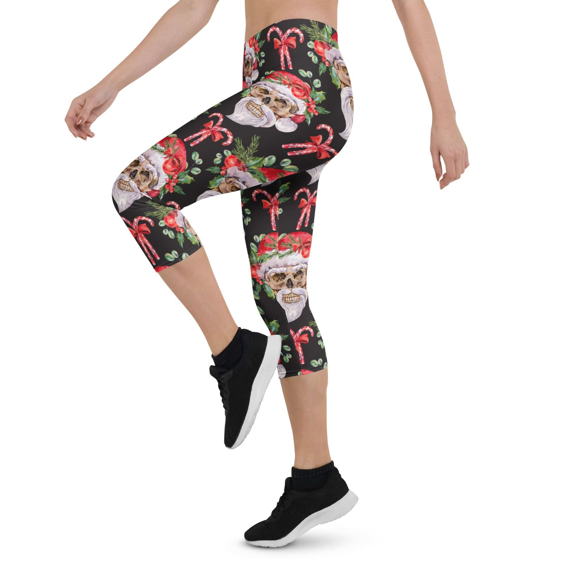 Santa Skull Christmas Capris