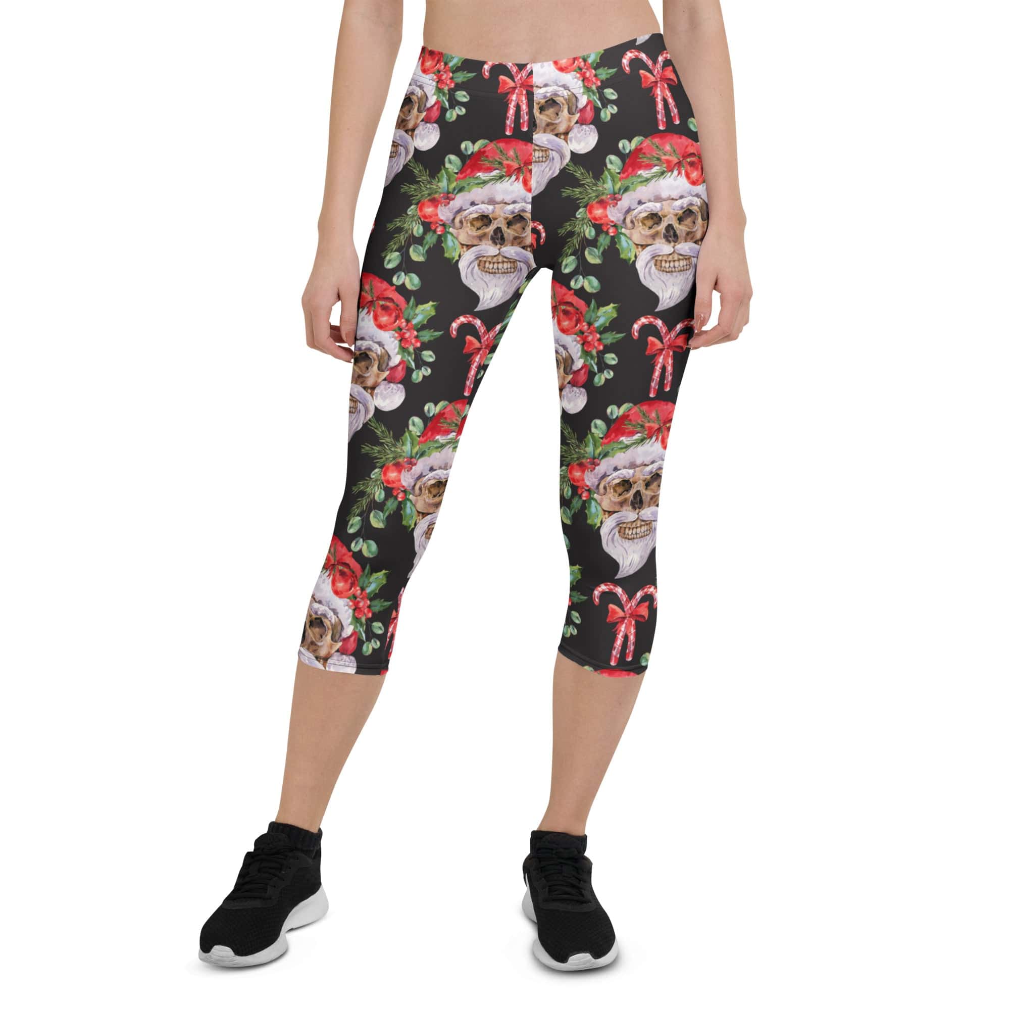 Santa Skull Christmas Capris