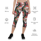 Santa Skull Christmas Capris