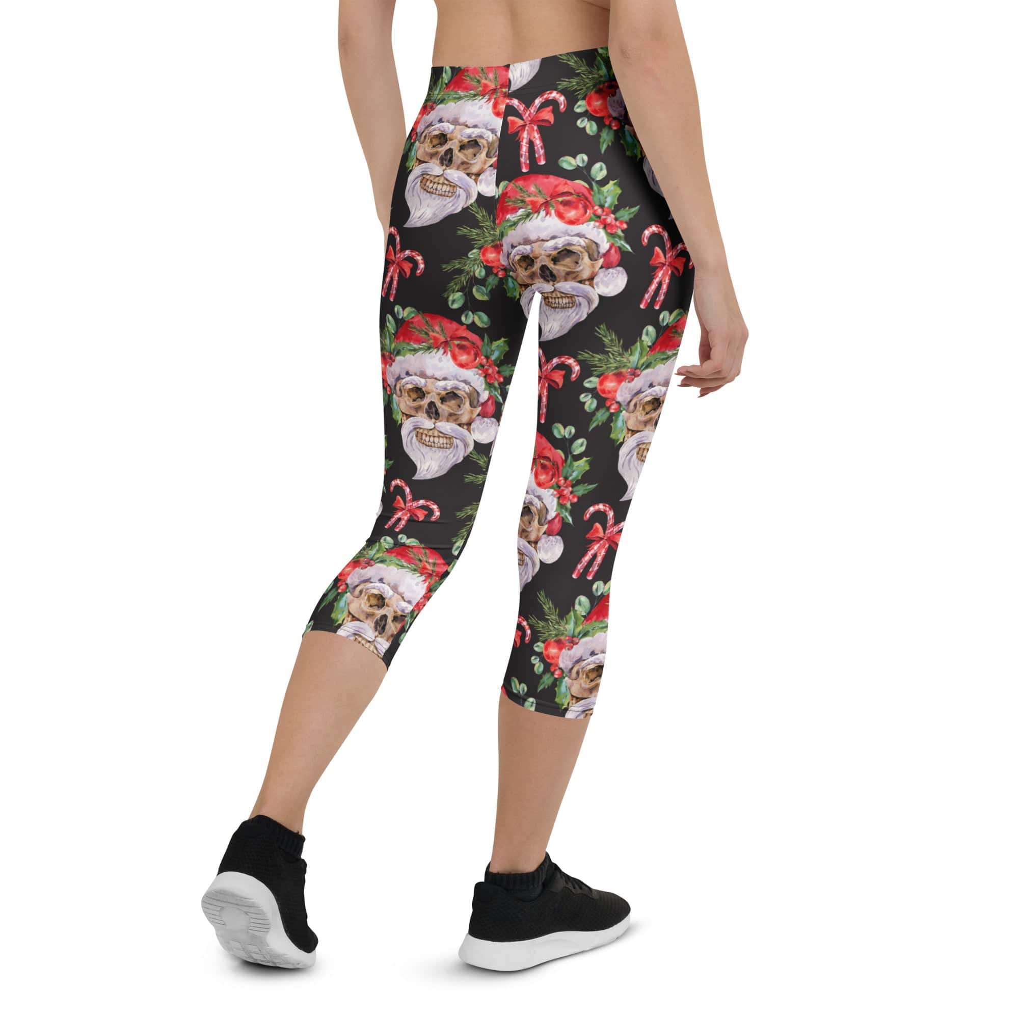 Santa Skull Christmas Capris