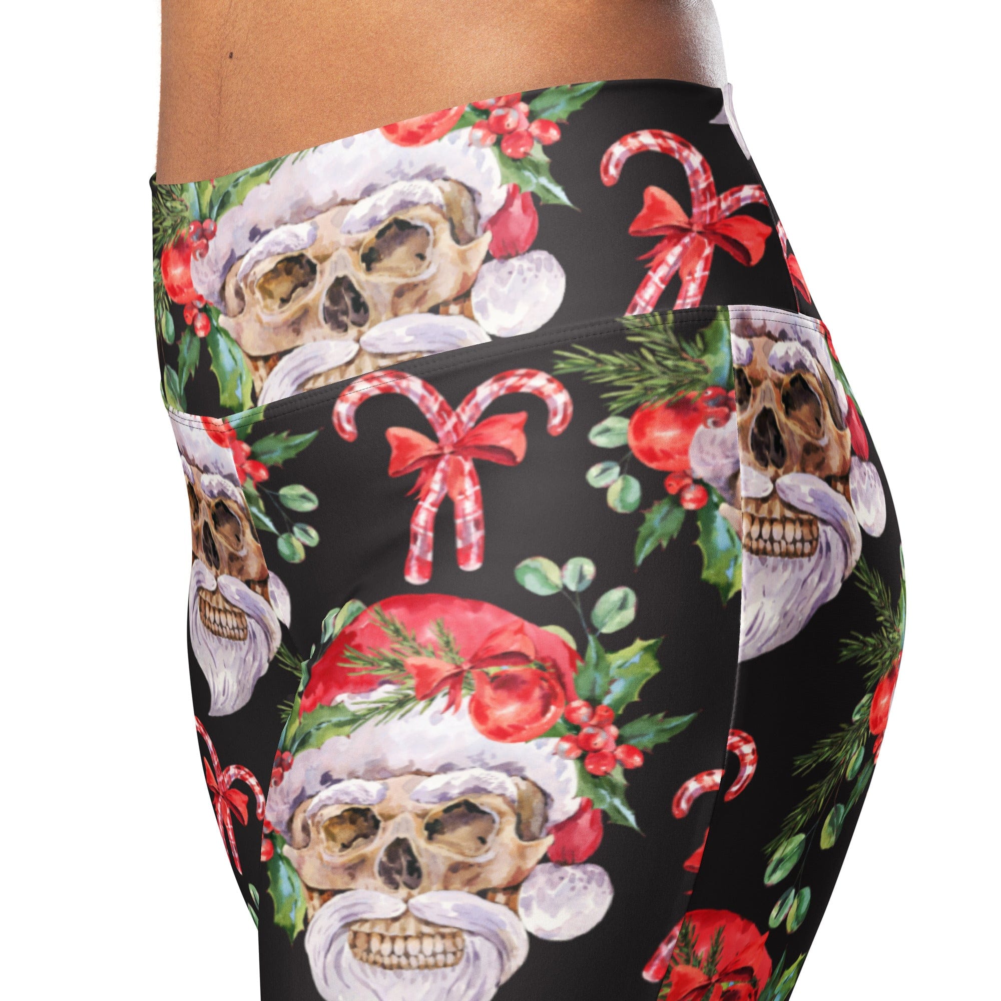 Santa Skull Christmas Flare Leggings