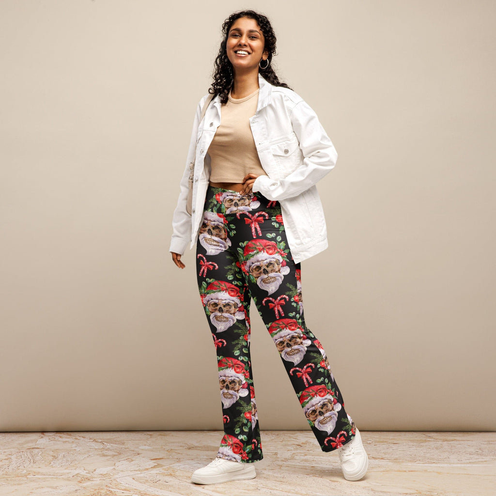 Santa Skull Christmas Flare Leggings