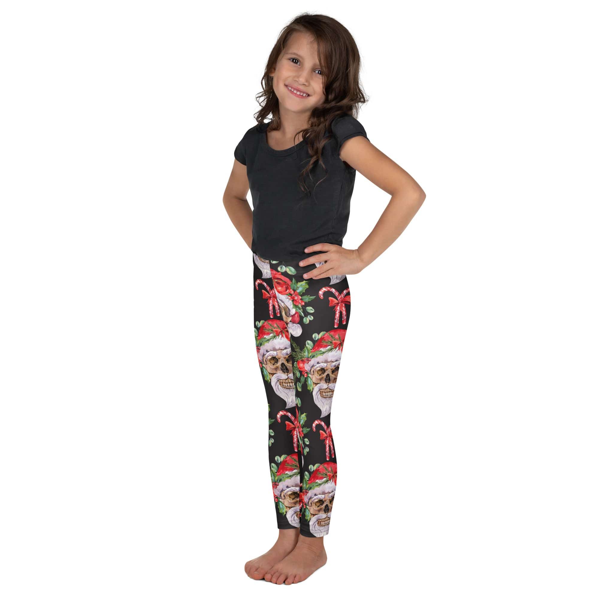 Santa Skull Christmas Kid's Leggings