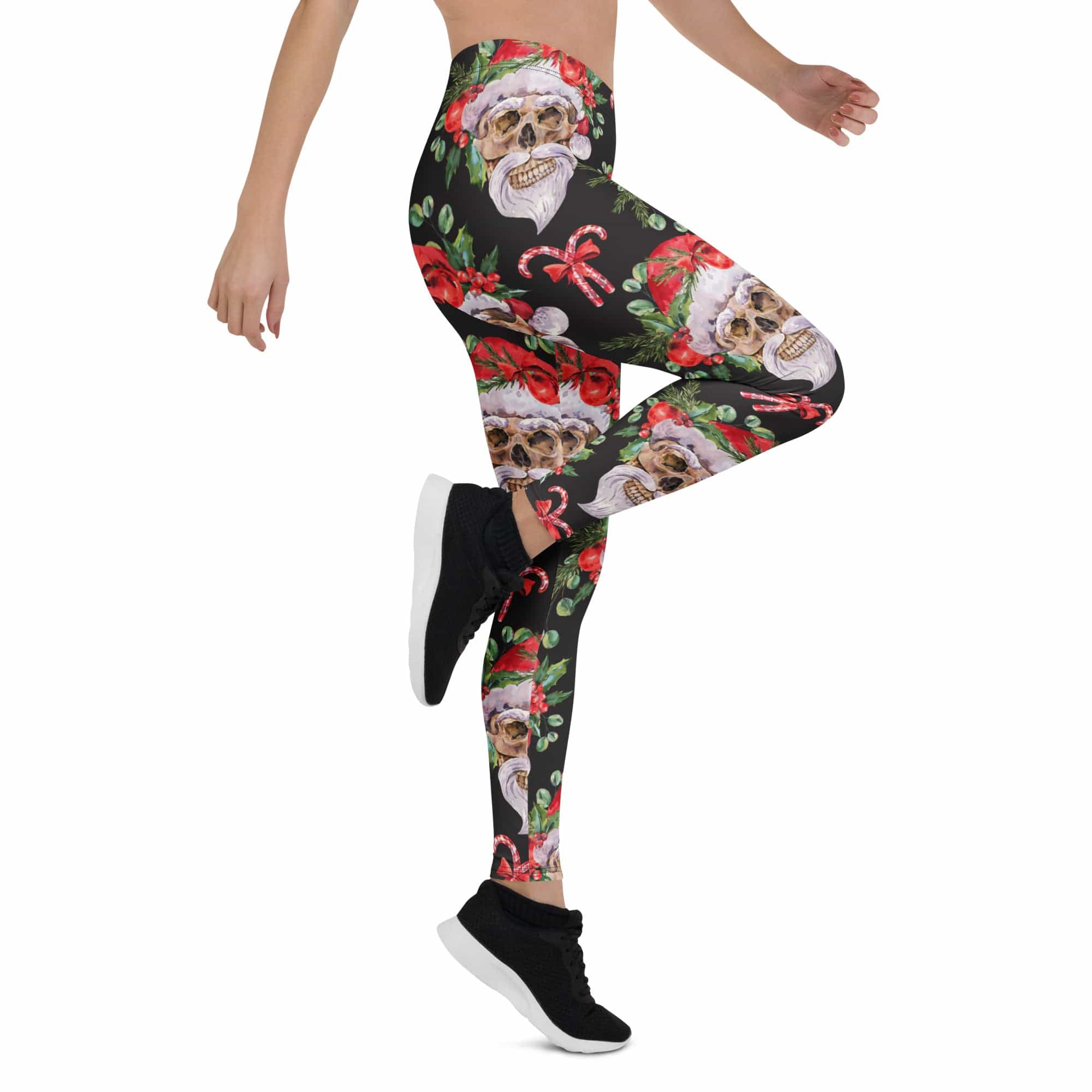 Santa Skull Christmas Leggings