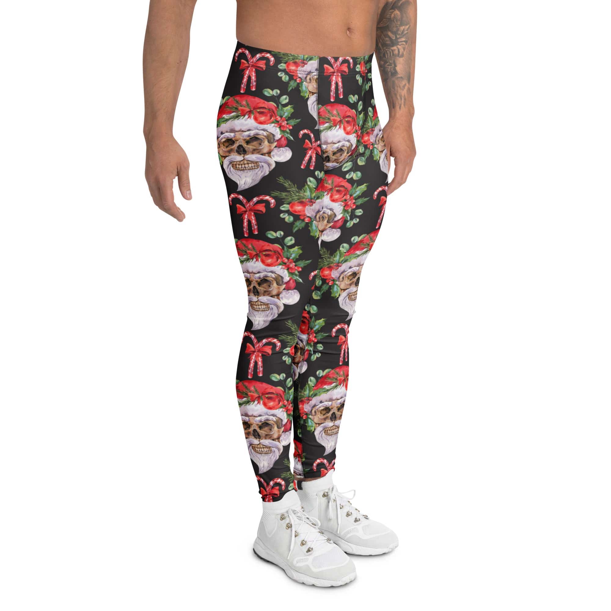Santa Skull Christmas Men's Leggings