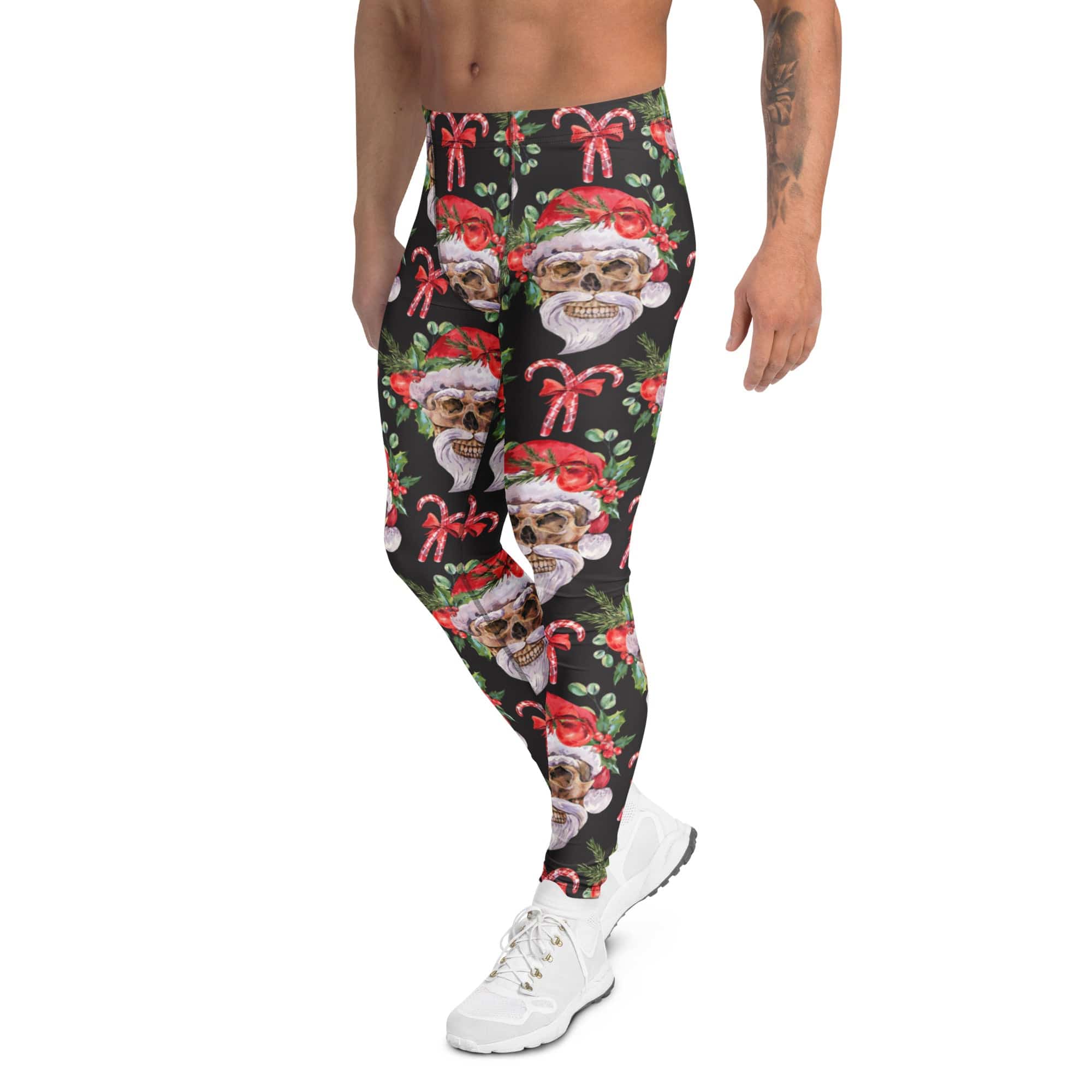 Santa Skull Christmas Men's Leggings