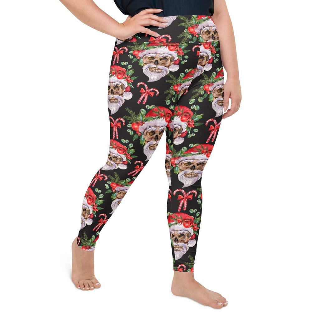 Santa Skull Christmas Plus Size Leggings
