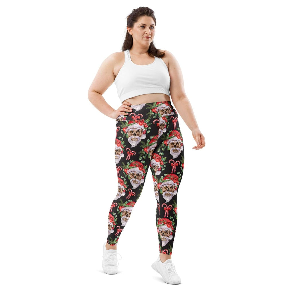 Santa Skull Christmas Plus Size Leggings