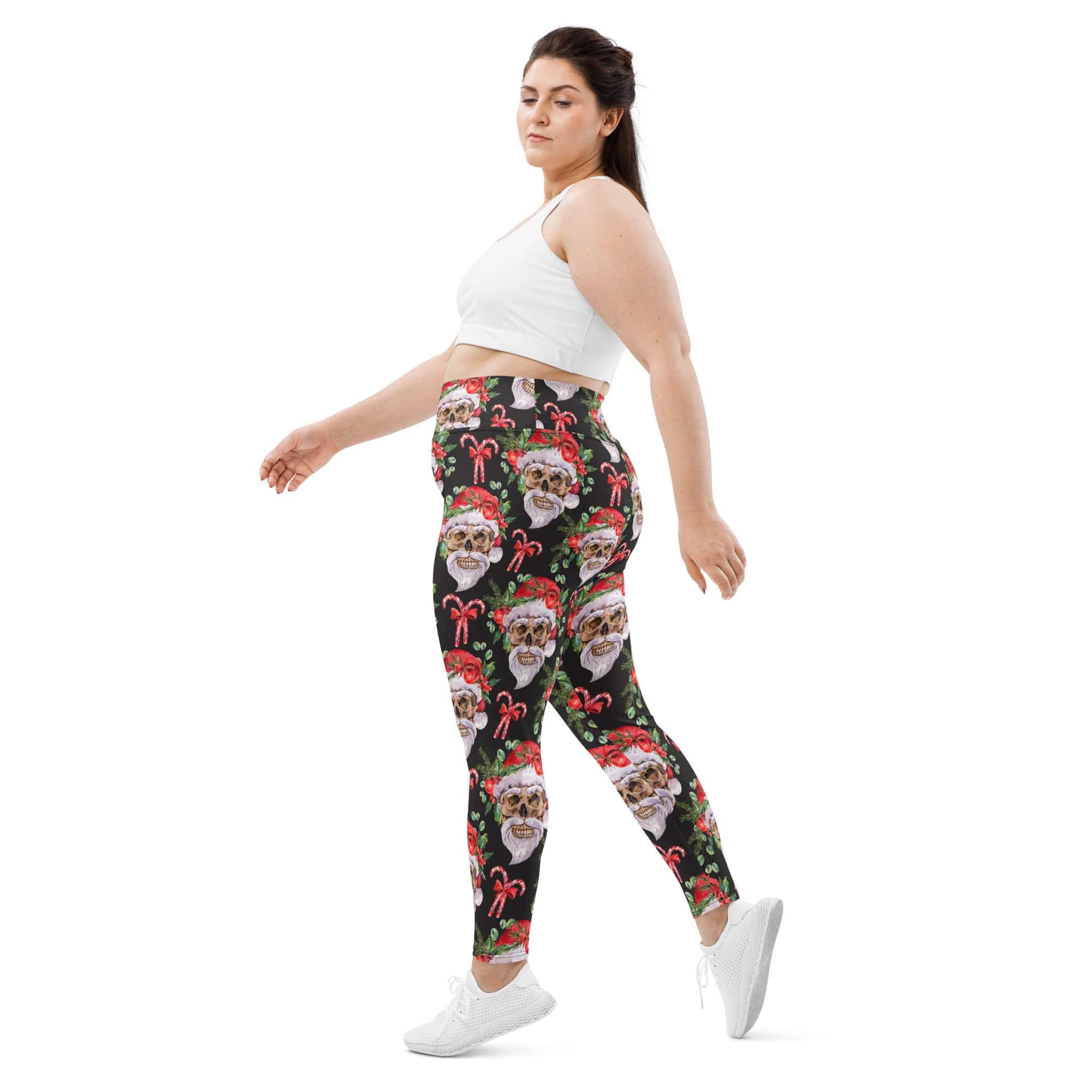 Santa Skull Christmas Plus Size Leggings