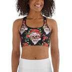 Santa Skull Christmas Sports Bra