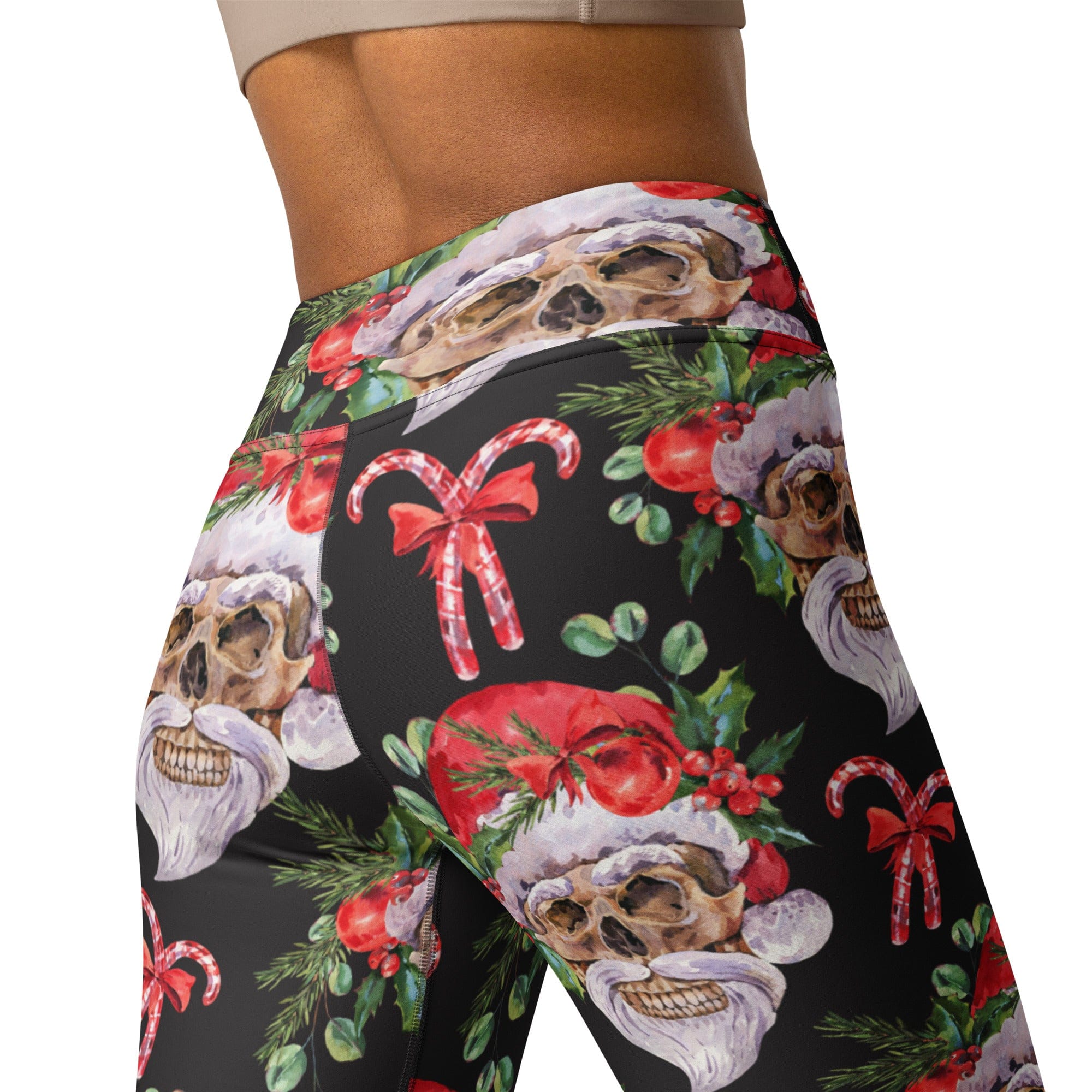 Santa Skull Christmas Yoga Leggings