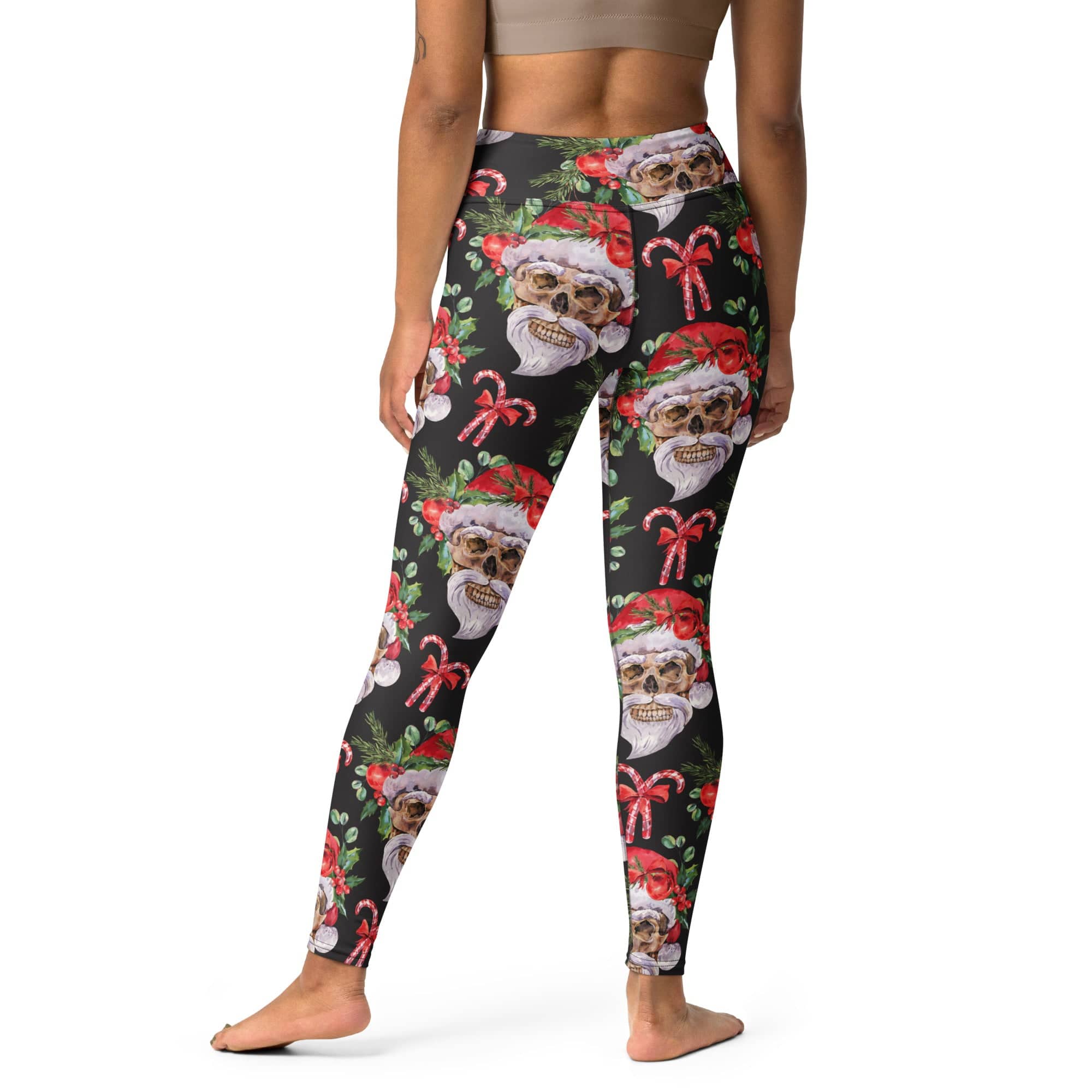 Santa Skull Christmas Yoga Leggings