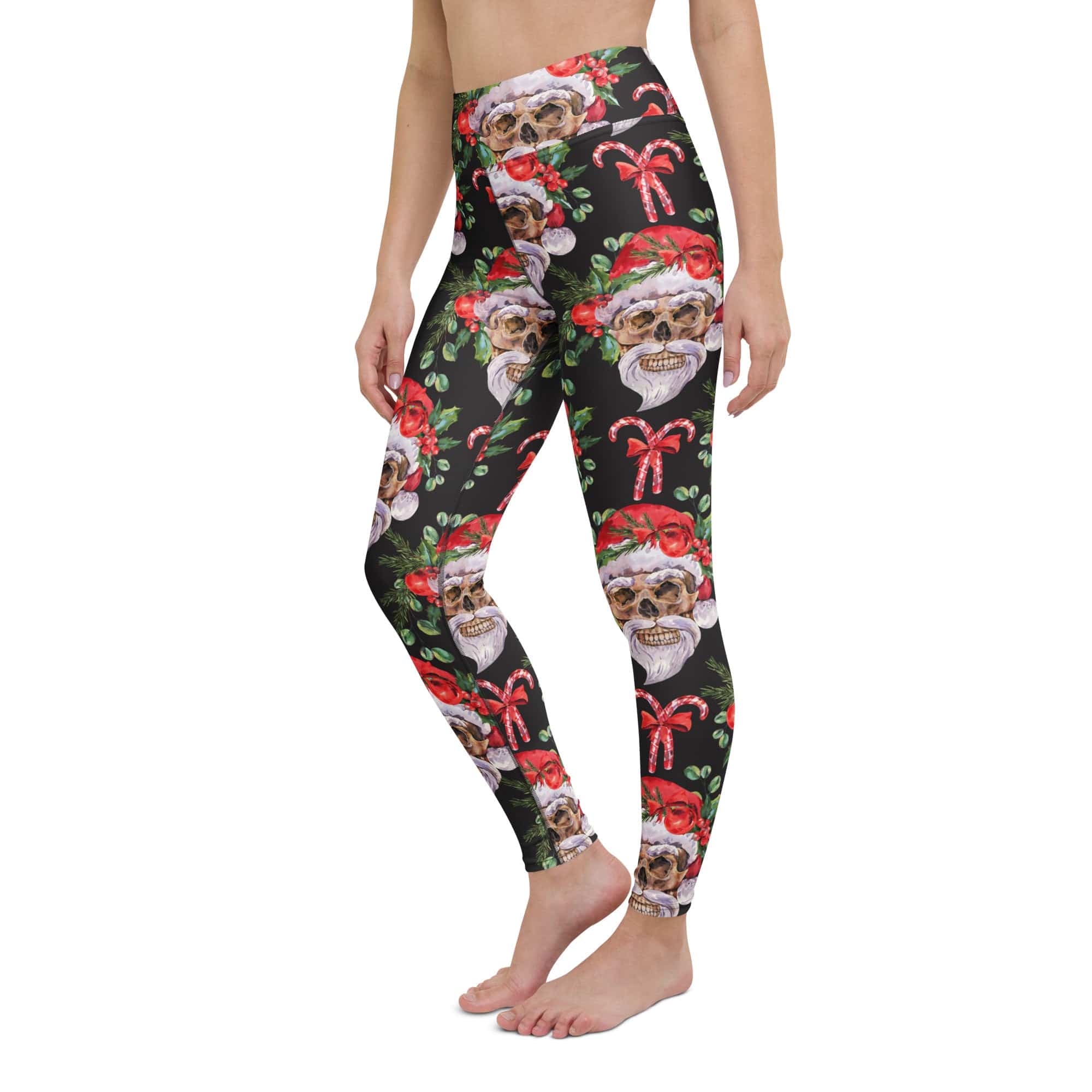 Santa Skull Christmas Yoga Leggings