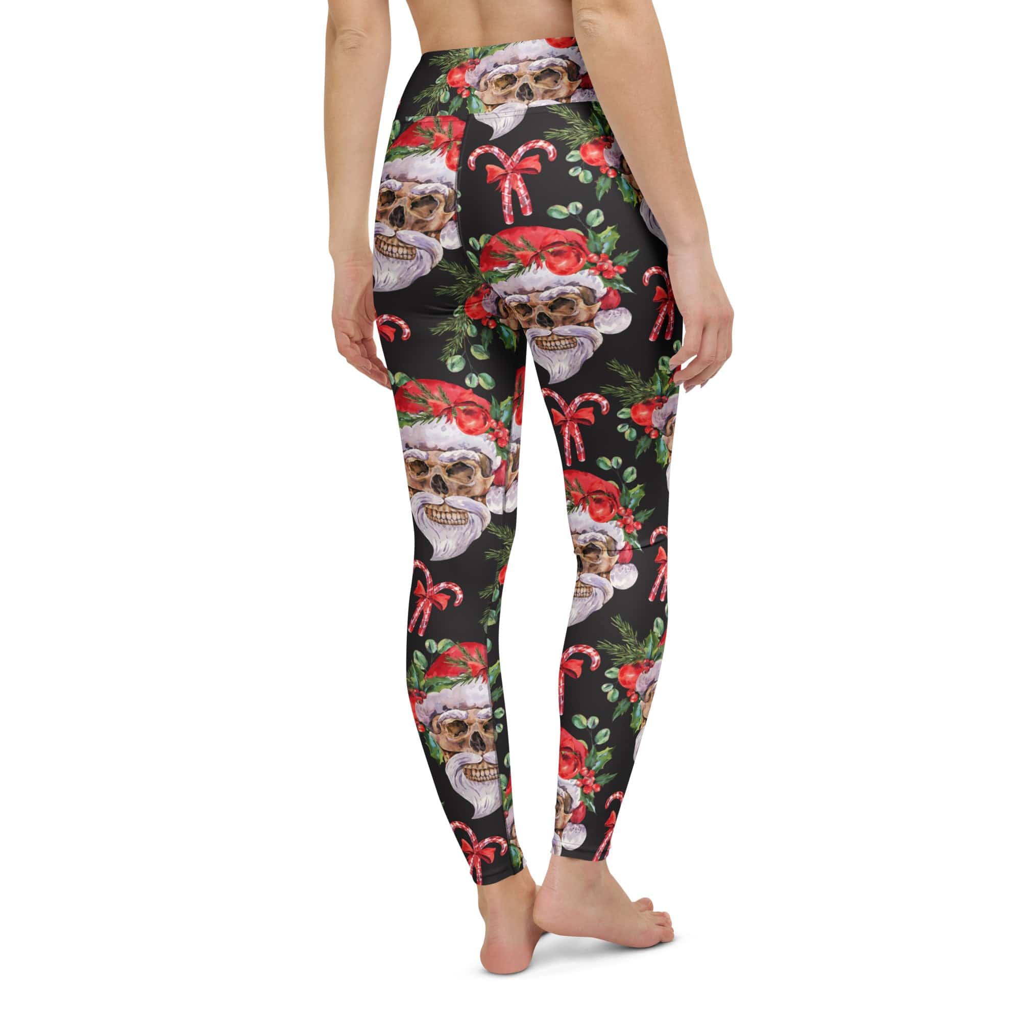 Santa Skull Christmas Yoga Leggings