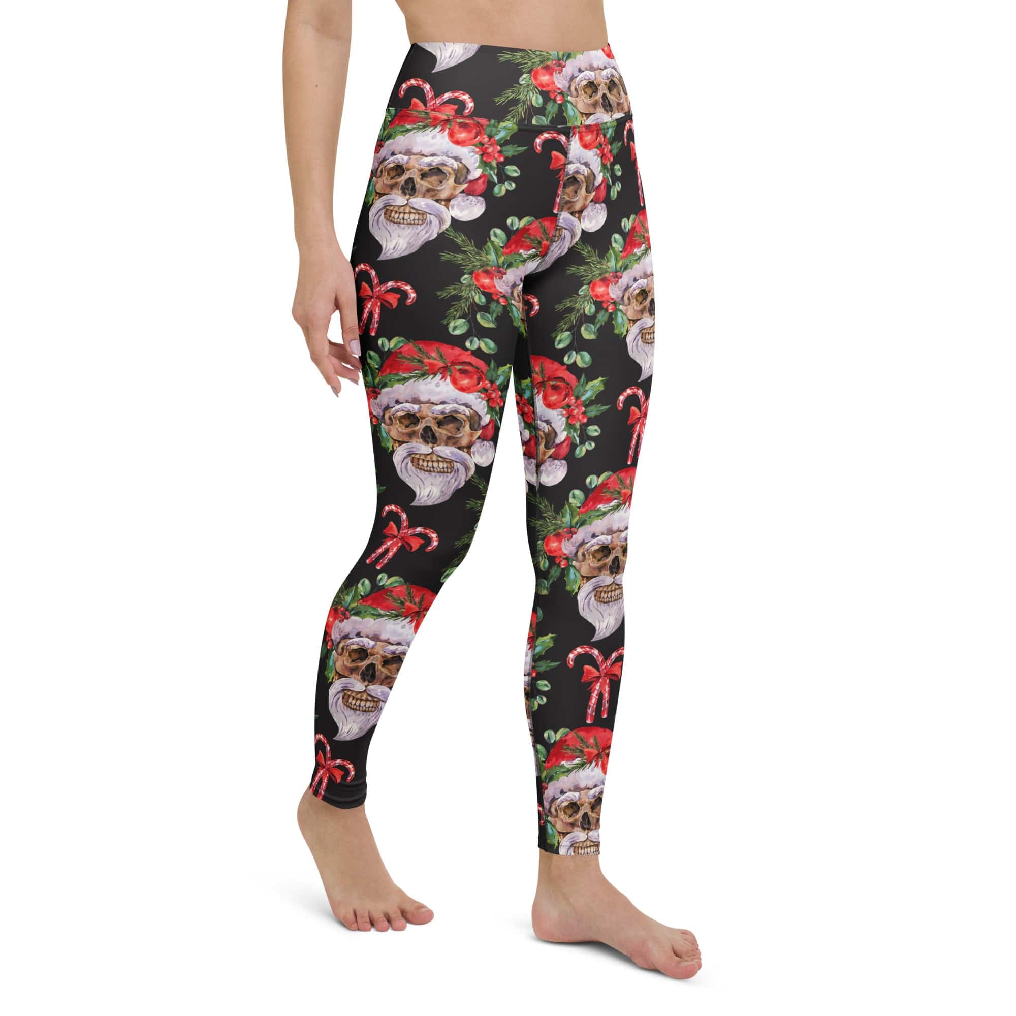Santa Skull Christmas Yoga Leggings